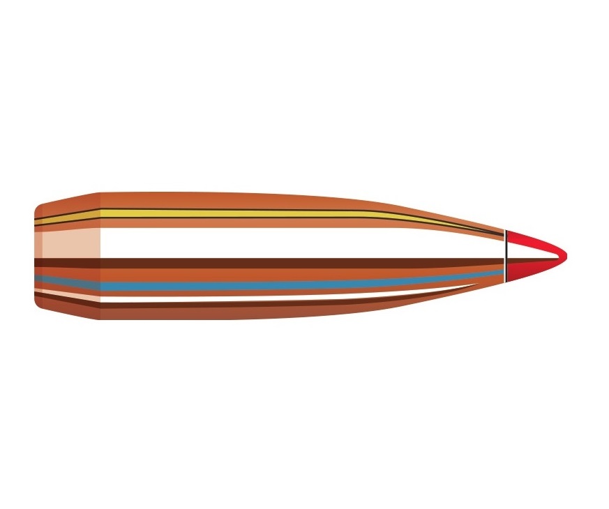 Hornady A-MAX Kogels .30 kaliber 155 grain verpakking 100 Hornady A-MAX Kogels .30 kaliber 155 grain verpakking 100